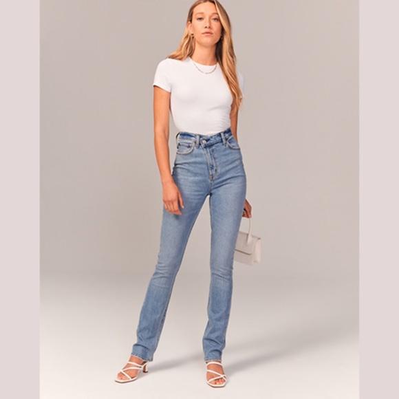 Ultra High Rise 90s Slim Straight Jean 27 Short - Picture 2 of 7